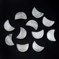 Polished moon shaped white crystal gemstones for DIY handmade jewelry crafts - White Crystal
