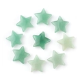 Green natural stone pentagram stars made of aventurine for DIY jewelry making - Green Aventurine