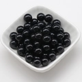 Perle tonde in onice nero da 10mm semi-forate per la creazione di gioielli fai-da-te - Agata Nera (1601)
