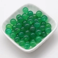 Perle di agata verde da 10 mm lucidate con mezzo foro per creazione di gioielli fai da te - Agata Verde (1601)