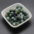 Perline di agata muschiata verde da 10mm in ciotola bianca per gioielli fai da te - Agata Indiana (1601)