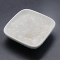 Perla in pietra naturale bianca traslucida 10mm semi-forata per gioielli fai-da-te - Quarzo Ialino (1601)