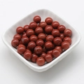 Perle di agata rosso scuro da 10 mm con motivi naturali e semibuco per gioielli fai da te - Diaspro Rosso (1601)