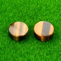 Paire d'écarteurs d'oreilles en pierre d'oeil de tigre avec texture striée naturelle - Œil de Tigre (1pc)