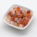 Perla di agata rossa lucida semi-forata con trama naturale per gioielli fai-da-te - Agata Rossa Naturale (1601)