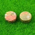 Disques ronds en unakite et agate naturelle polie de 16-18mm pour bijoux artisanaux - Unakite (1pc)