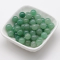 Perle rotonde in avventurina verde da 10mm semi-forate per la creazione di gioielli - Avventurina (1601)