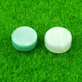 Flat round green natural agate stones for DIY jewelry making on green grass - Green Aventurine (1pc)