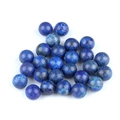 Perle rotonde in lapis lazzuli naturale blu scuro semi-forate con macchie dorate - Lapislazzuli (1601)