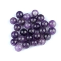 Perle di ametista viola 10mm semiforate lucide per creazione di gioielli fai-da-te - Ametista (1601)