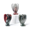 Mini figurines d'ange en cristal naturel sculptées à la main avec finitions polies - Pierre de Sang Africaine