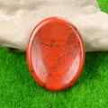 Pietra pollice ovale in diaspro rosso lucido con venature naturali per massoterapia - Diaspro Rosso