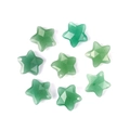 Faceted light green star pendant beads made of natural stone for jewelry making - Green Aventurine