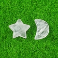 Sculptures de lune et étoile en cristal de quartz clair naturel pour déco - Cristal blanc