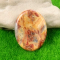 Pietra preoccupazione in agata Crazy Lace lucida con motivi naturali rossi e oro - Agata Pazza