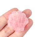 Sculpture de coquillage en quartz rose naturel avec texture pour décoration DIY - Quartz rose