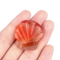 Sculpture de coquillage en agate rouge naturelle pour bijoux DIY et micro-paysage décoratif - Agate rouge