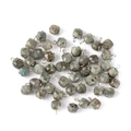 Pendenti a cubo in labradorite grigia sfaccettata con ganci in metallo argento - Cubo Sfaccettato Labradorite