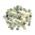 Perle in pietra prehnite verde sfaccettata da 9mm con anello per gioielli DIY - Cubo Sfaccettato Prehnite