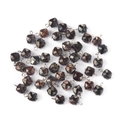 9mm dunkelbraune facettierte Kristallwürfel-Perlen mit Silberösen für DIY-Schmuck - Facettierter Würfel Granat