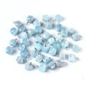 9mm facettierte hellblaue Kristallwürfelperlen mit Silberhaken für DIY-Schmuck - Facettierter Würfel Aquamarin