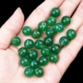 Green agate stone beads for DIY jewelry making and traditional garment accessories - Green Agate (2040)
