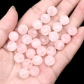 Natural round rose quartz beads for DIY jewelry making and garment accessories - Rose Quartz (2040)
