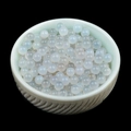 Polished 4mm round moonstone natural crystal beads inside a celadon ceramic bowl - White Agate (Single Bead) 4mm No Hole