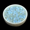 Pale blue translucent 4mm round natural stone beads in a decorative ceramic bowl - Opalite (Synthetic) (Single Bead) 4mm No Hole
