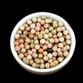 Mixed natural round stone beads in green and pink stored in a ceramic bowl - Unakite (Single Bead) 4mm No Hole