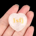 Pierre en quartz rose en forme de cœur type de personnalité MBTI Isfj pour bureau - Défenseur/Isfj