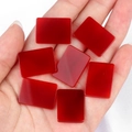 Polished rectangular red agate stones for DIY jewelry making and ring setting - Small Rectangle (1 Piece)