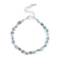 Bohemian bracelet featuring irregular turquoise-style stones and silver lobster clasp - Apatite