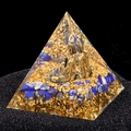 6cm Orgonite Pyramid with Lapis Lazuli and Buddha Statue for Meditation Decor - Buddha Lapis Lazuli Style