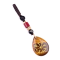 Portachiavi occhio di tigre con bussola Vegvísir dorata e corda intrecciata a mano - Occhio di Tigre (Bussola)