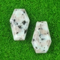 Mini coffin-shaped natural spotted stone ornaments for unique Halloween decoration - Tianshan Blue