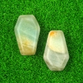Mini cristallo di amazzonite naturale a forma di bara per decoro di Halloween - Amazonite