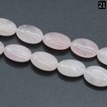 Oval 13x18mm natural rose quartz beads with polished finish for DIY jewelry - 13x18mm / Rose Quartz