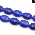Polished deep blue oval agate gemstone beads for DIY jewelry making variant 17 - 13x18mm / Dark Blue Jade