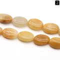 Polished oval 13x18mm yellow agate beads for DIY jewelry making, variant number two - 13x18mm / Yellow Jade