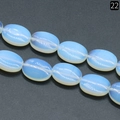 Polished opal oval loose beads with blue sheen for DIY jewelry making accessories - 13x18mm / Opal (Synthetic)