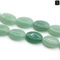 Polished oval green aventurine beads for DIY jewelry making, 13x18mm gemstone strand - 13x18mm / Green Aventurine