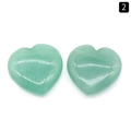 Juego de dos piedras de corazón de aventurina verde pulida natural variante 2 - Aventurina Verde 25mm