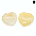 Piedras de cristal amarillo natural en forma de corazón en dos tonos de ámbar - Jade Amarillo 25mm