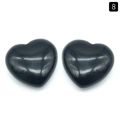 Piedras de obsidiana negra pulida en forma de corazón con acabado de espejo liso - Obsidiana 25mm