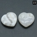 Natural heart-shaped opal stone ornaments with polished white marble texture style - White Crazy Lace Agate 25mm