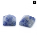 Polished pyramid-shaped blue Sodalite natural stones for jewelry DIY making - Sodalite