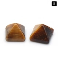 Miniature pyramid cut tiger eye natural stone beads for DIY jewelry setting - Tiger's Eye