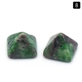 8mm pyramid cut ruby in zoisite natural gemstone beads for jewelry inlay - Ruby Zoisite
