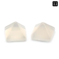 Pyramid shaped white agate semi-precious stones for DIY jewelry settings - Agate